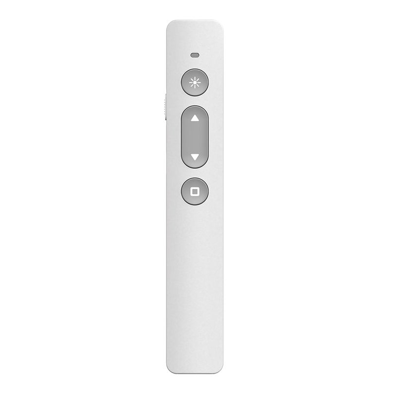 Wireless Presenter Remote: White, 100m Remote Control Distance, Plug And Play USB Receiver - Low Battery Indicator, Wide Compatibility for Business Meetings, Classroom Presentations - Image 1