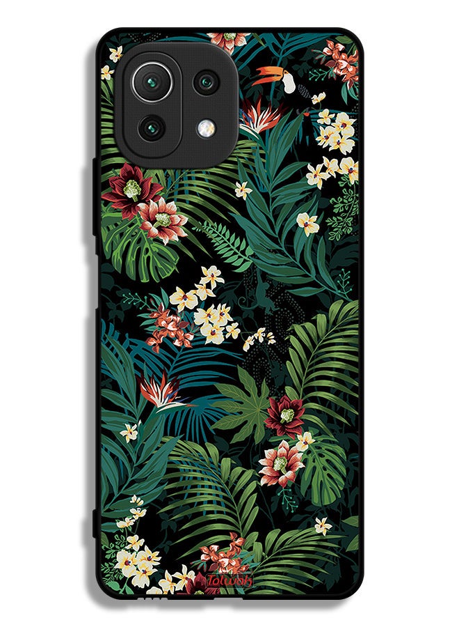 Tolwak Xiaomi Mi 11 Lite 5G Protective Case Cover Tropical Leaves - Image 2