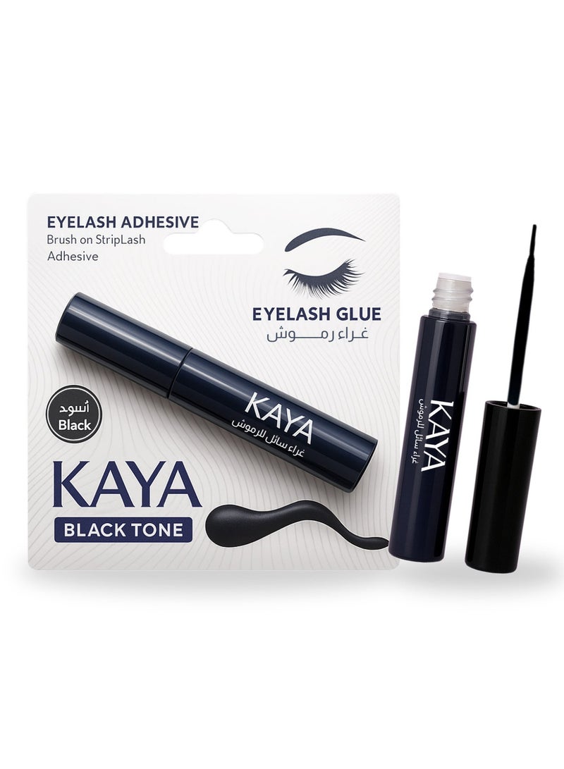 kaya Black Liquid Eyelash Glue Strong Hold Quick-Drying Long-Lasting Adhesive for All Eyelashes - Image 1