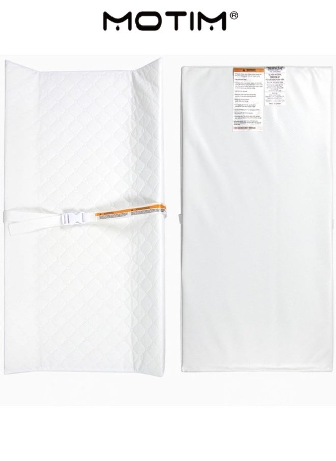 Motim Baby Diaper Changing Table Pad with Waterproof Cover 80CM Contour Changing Pad for Dresser Top(White 80 * 40 * 10cm)  - Image 4