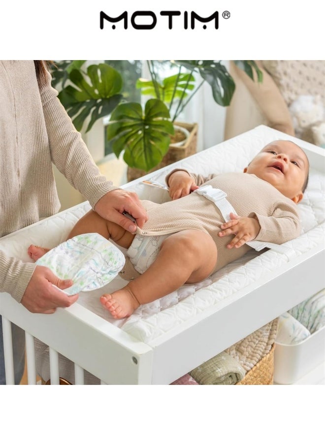 Motim Baby Diaper Changing Table Pad with Waterproof Cover 80CM Contour Changing Pad for Dresser Top(White 80 * 40 * 10cm)  - Image 2