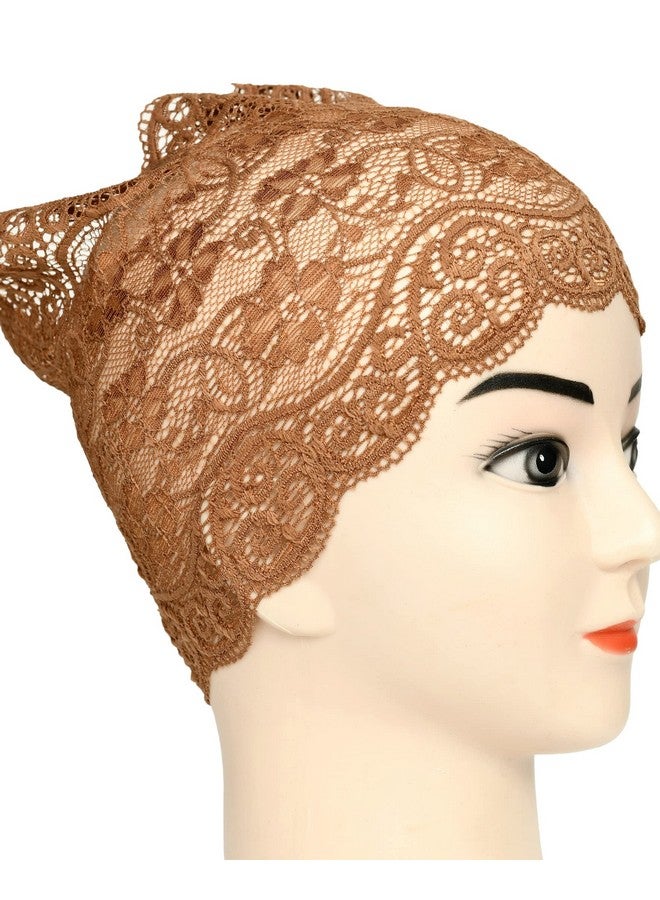 Girls and Womens Hijab Headband, Under Hijab Scarf Naqab Head Scarf (2 pcs) (Tawny and Yellow) - Image 5