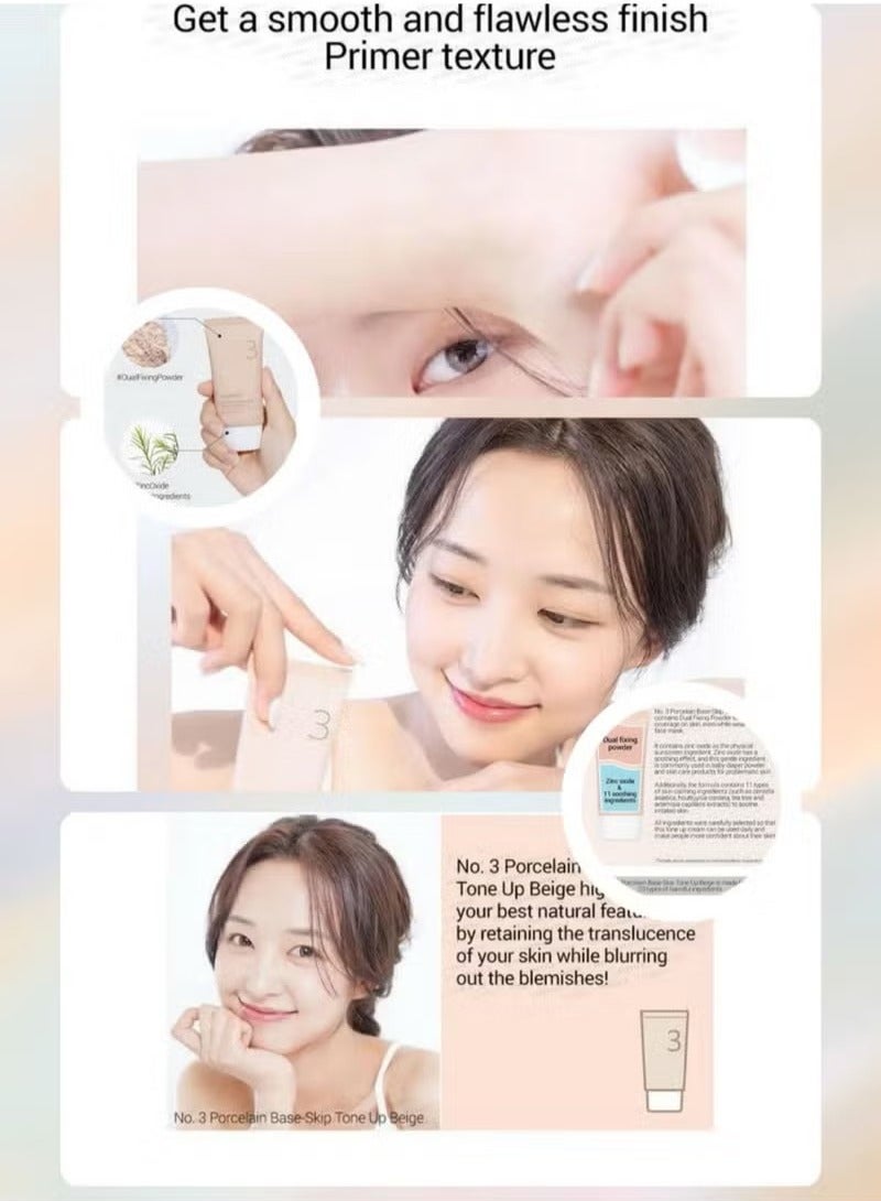 numbuzin Numbuzin No.3 Korean Sunscreen Cream | SPF50+ PA++++ Lightweight Isolation Primer with Powdery Matte Finish | Oil-Free, Non-White Cast Daily Skincare - Image 2