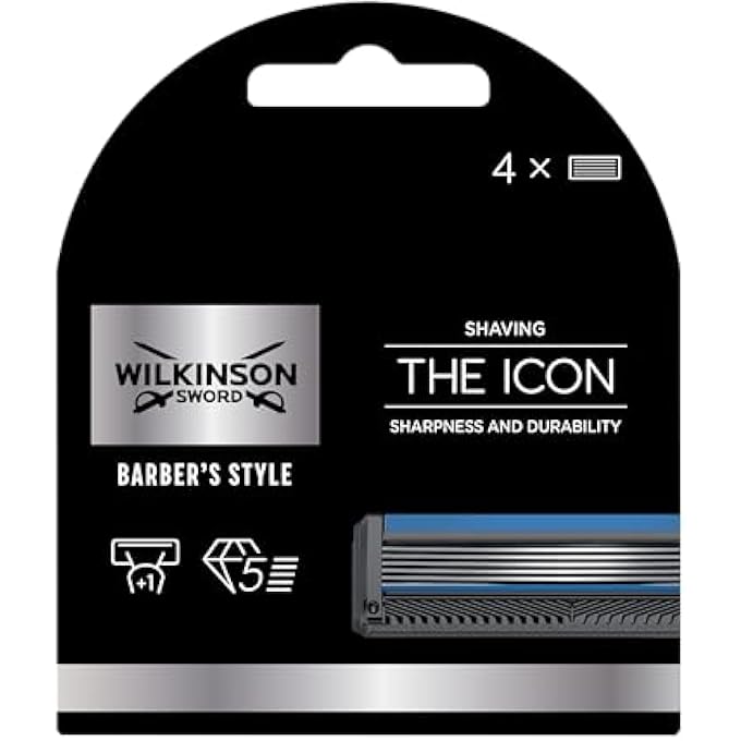 WILKINSON SWORD  The Icon razor blades 4 x replacement blades diamond coated 5fold blade - Image 1