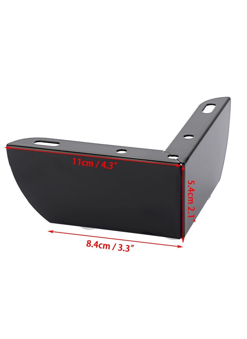 KASTWAVE - 4Pcs 5.5cm Metal Sofa Legs Furniture Feet Wardrobe Leg, Modern Solid Sofa Feet Cabinet Feet Table Legs for DIY Replacement (Black) - Image 1