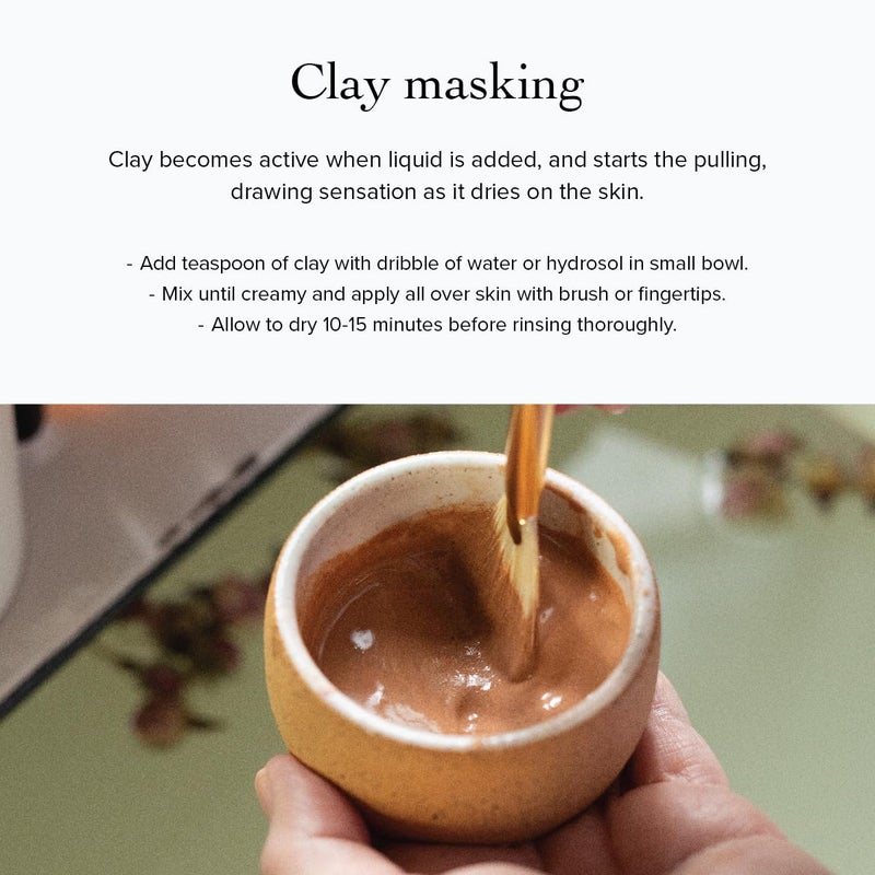 evanhealy French Rose Clay Face Mask | Exfoliating for Sensitive Skin Face Mask | Pore Minimizer Pink Clay Mask | Cleansing Rhassoul - Image 4