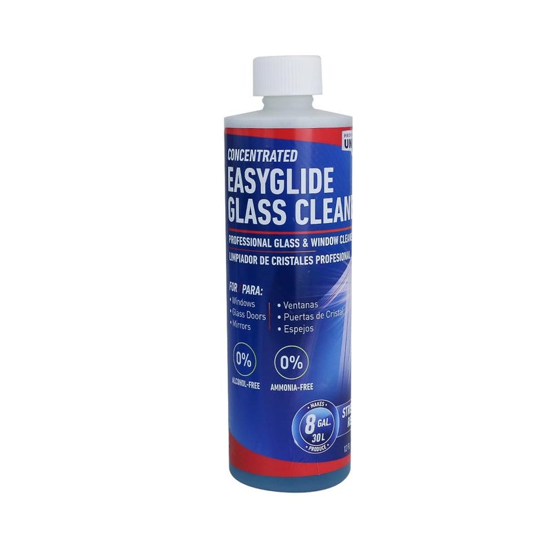 Unger Professional Streak-Free EasyGlide Glass Cleaner Concentrate, 12 oz, Ammonia-Free, Makes 8 Gallons of Solution, Safe for Tinted Windows, LOW-E, Windshields, and Mirrors - Image 1