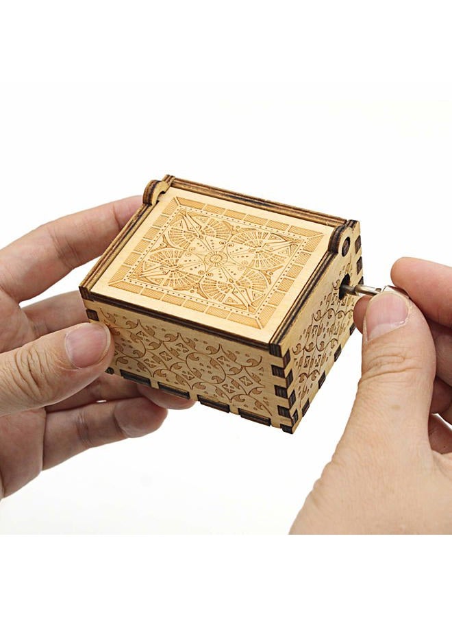 byykit VACTER Can't Help Falling in Love Wood Music Box, Antique Engraved Musical Boxes Case for Love One Wooden Music Box - Gifts for Lover, Boyfriend, Girlfriend, Husband, Wife (Wood) - Image 5