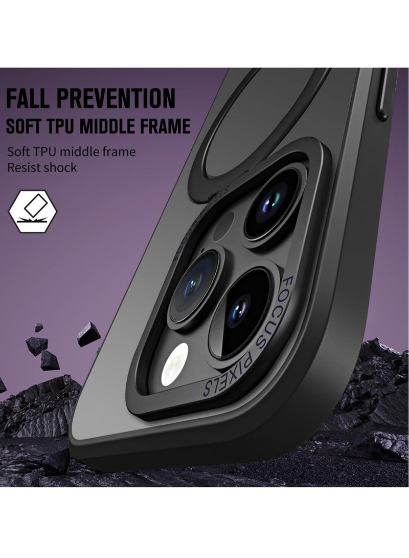 Excefore Ultimate Protection Case for iPhone 14 Pro Max Magsafe Compatible with Aerospace Alloy Hidden Stand,Military-Grade Material, X-Shock Reinforcement,360° Shockproof Protective Black - Image 5