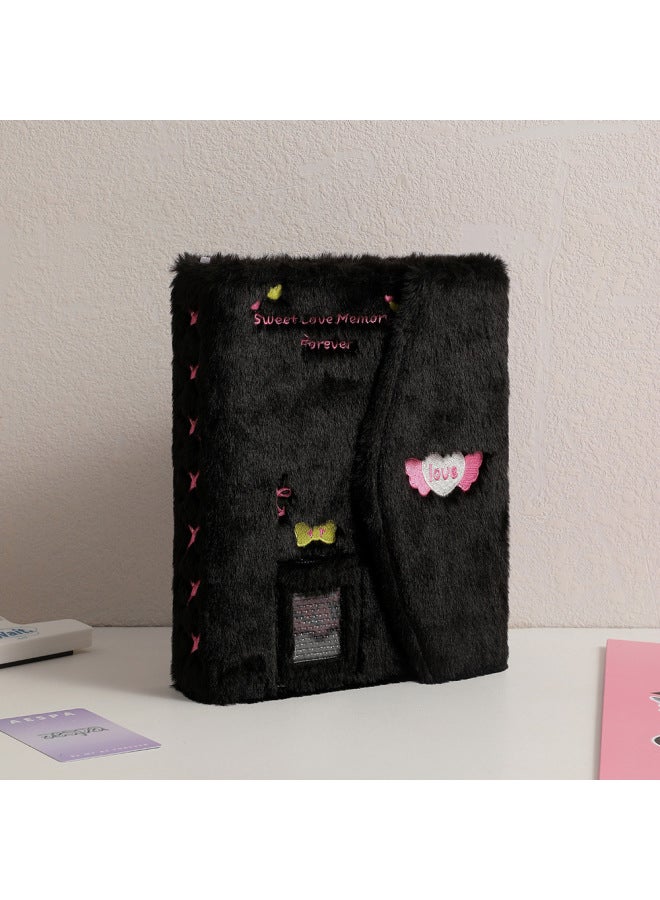 Hisocute Style Embroidered Plush Album Polaroid Three-inch Small Card Storage Book Star Aidou Album Card Collection Card Book - Image 1