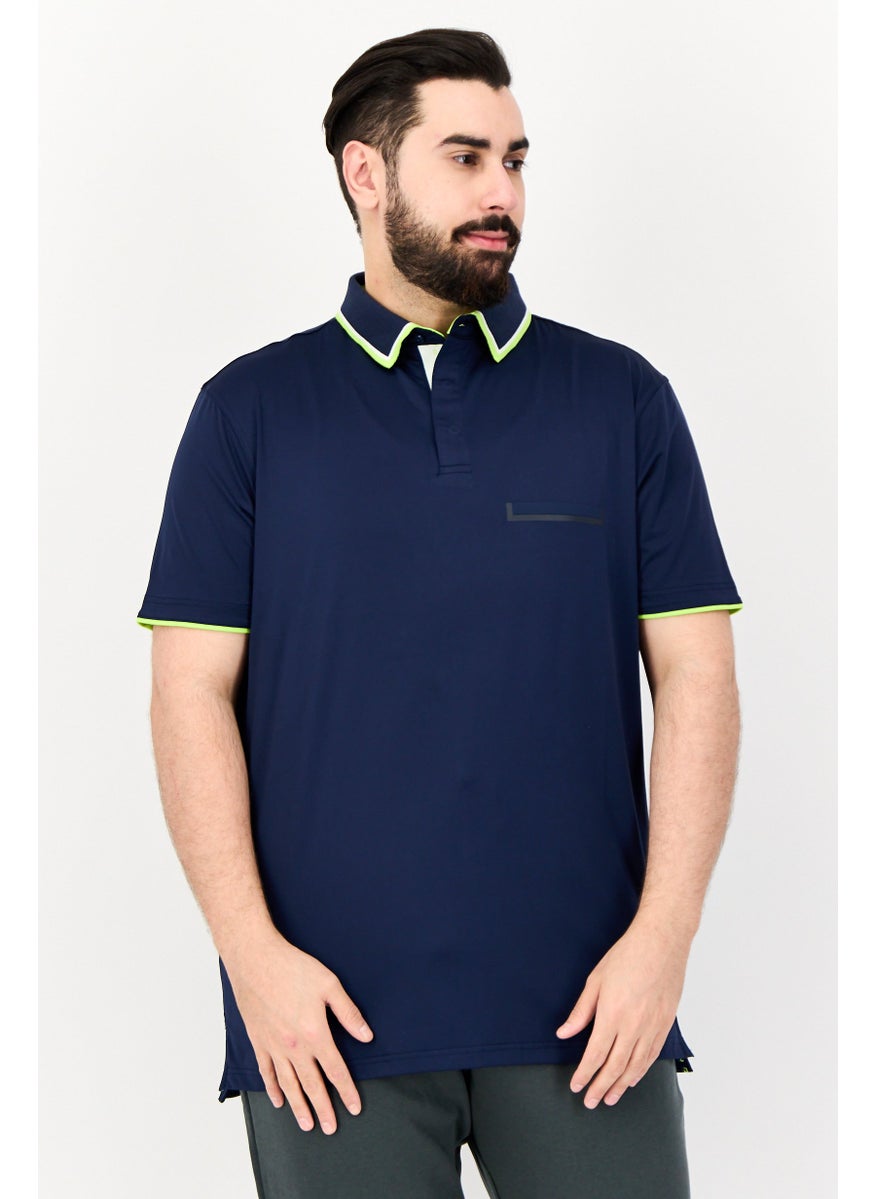 HEAD Men Sportswear Fit Short Sleeve Golf Polo Shirt, Deep Navy  - Image 1