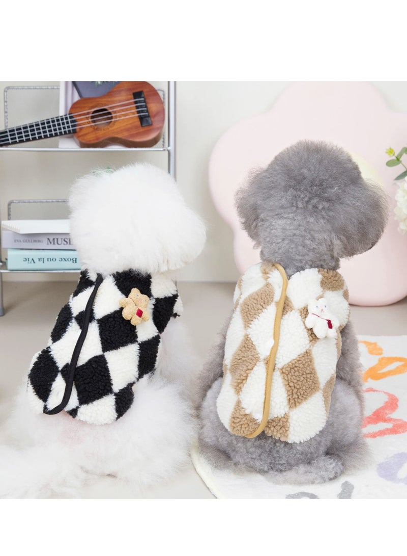 Excefore Cute Dog Coat For Winter Super Soft Dog Winter Warm Coat, Pet Sweatshirt Jacket for Cold Wheather for Small Medium Dog Cat Clothes Apparel Brown L  - Image 5