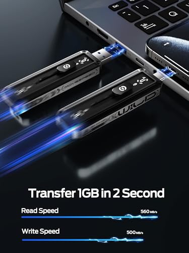 MOVESPEED MOVE SPEED USB Drive 1TB External SSD 560MBs Read Speed USB 32USB C Dual Ports External Drive Portable SSD 3Stage PushPull Design for iPhone 151617 SeriesMacAndroid - Image 3