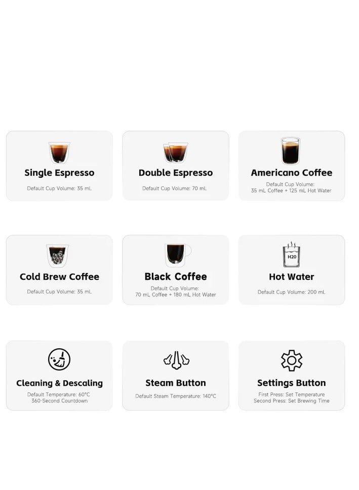 HiBREW Semi-automatic Espresso Coffee Machine 3 Level Temperature Adjustable Cold/Hot 20Bar Coffee Maker Cappuccino H13 - Image 4