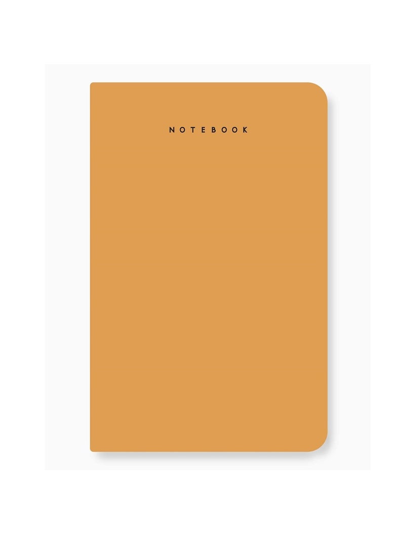 FACTOR NOTES A5 Size Minimalist Softbound Ruled Notebook 160 Pages 90gsm Thickness Orange Cover  - Image 1
