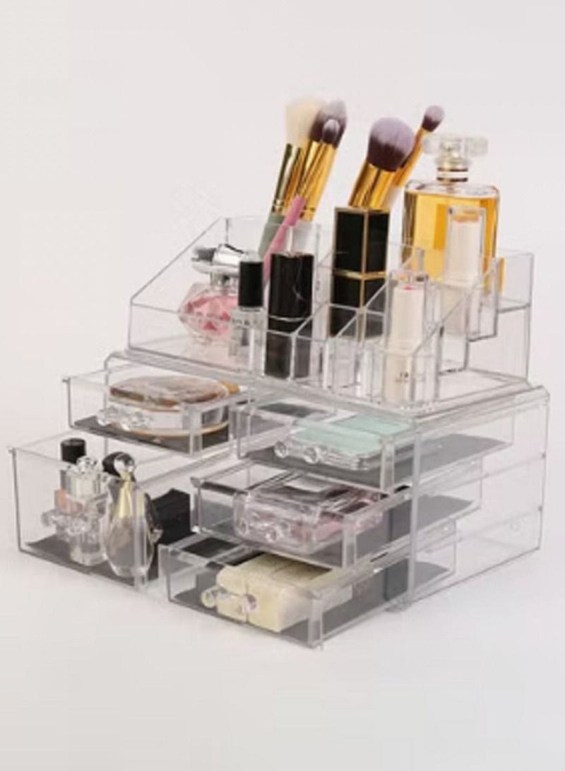 5-Layer Adjustable Cosmetic Storage Drawer Clear - Image 3