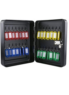 Generic Key Box Wall Mount with Combination Lock 28 Key Hooks Tags Key Organizer Steel Security Locking Key Cabinet Storage Key Lock Box with Code Key Management Cabinet  - Image 1