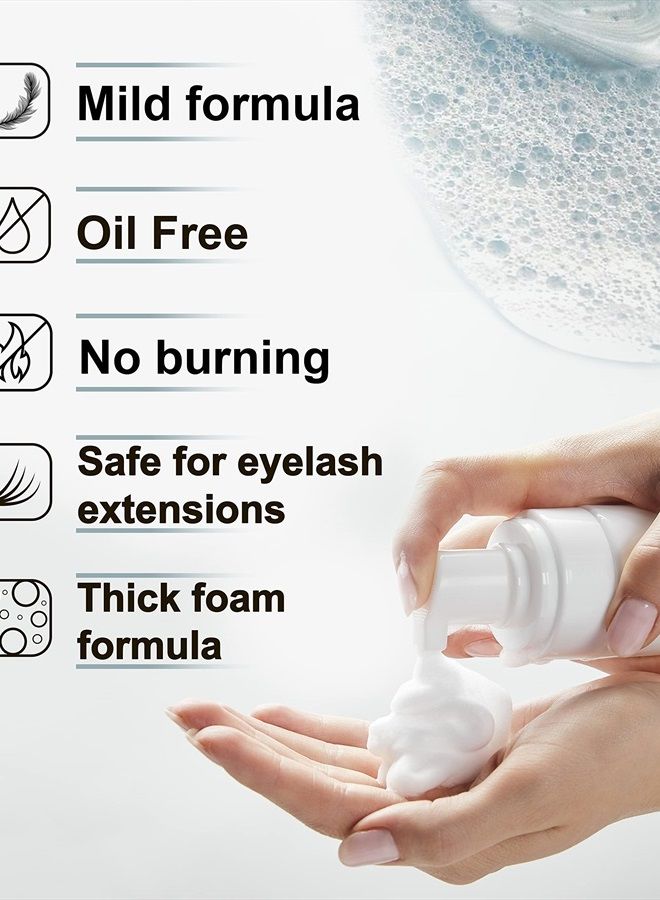 Stacy Lash فرشاة شامبو تمديد الرموش / 1.69 أونصة سائلة / 50 مل / منظف رغوي للجفون / غسول للتمديدات والرموش الطبيعية / مزيل مكياج آمن / مستلزمات للاستخدام المهني والمنزلي - Image 4