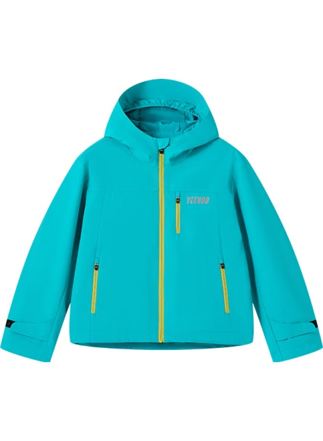Yeehoo Kids Jacket Boys And Girls Outdoor Waterproof Windproof Sports Spring Coat Green 170 - Image 4