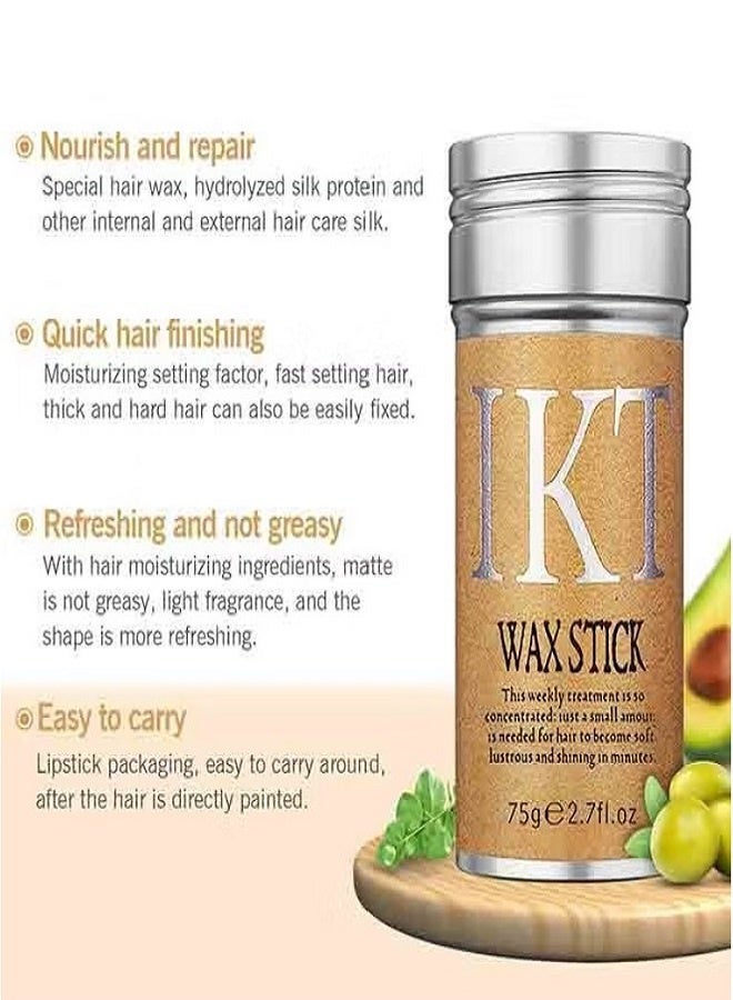 IKT Hair Wax Stick Strong and Long Lasting Hold Non Greasy Styling Wax for Flyaways Edge Frizz Hair Suitable for Unisex - Image 5