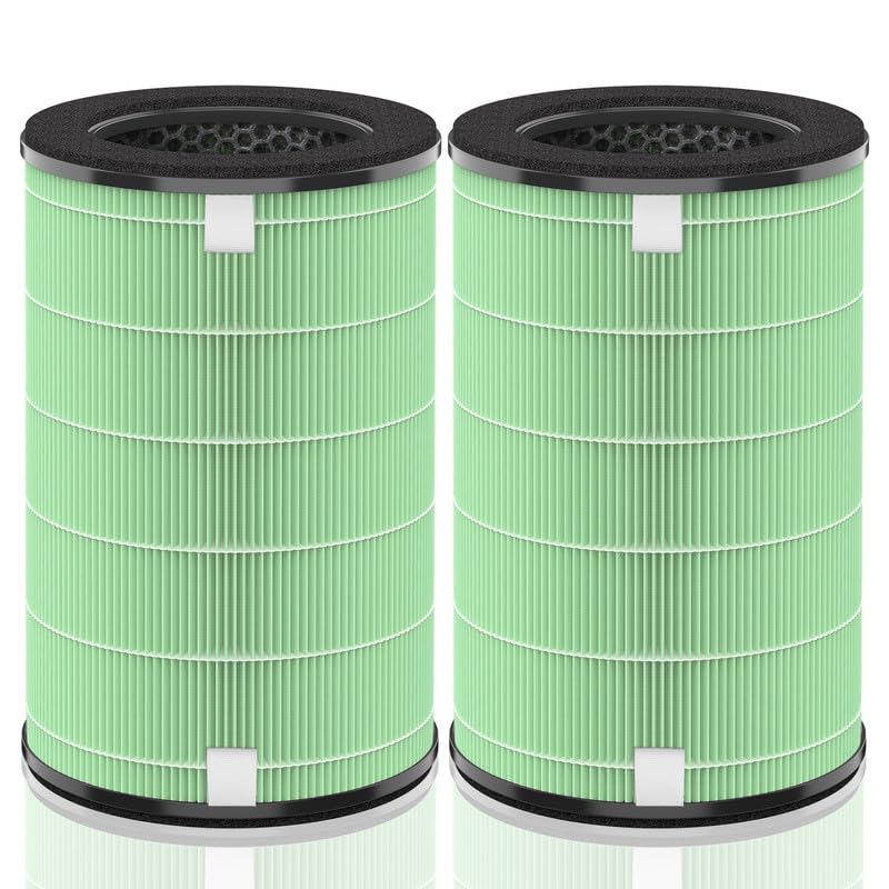 HSIAMEN AP-T45 AP-T40FL Replacement Filter Compatible with 1461901 HoMedics Air Purifier Filter, Replacement for TotalClean AP-T40 AP-T40WT AP-T45WT H13 True HEPA Filters, Improving Moist Conditions, 2-Pack - Image 1