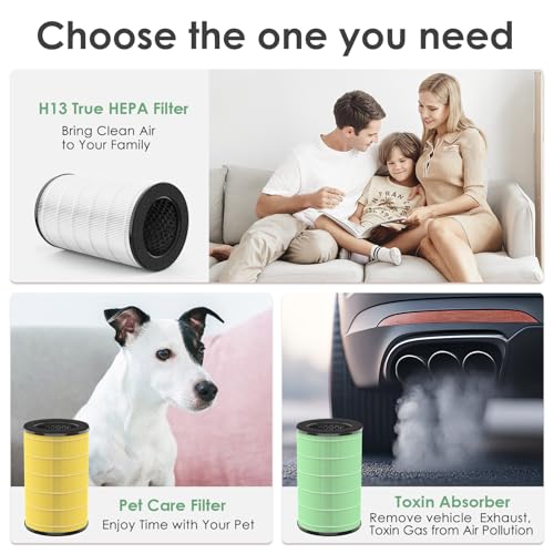 HSIAMEN AP-T45 AP-T40FL Replacement Filter Compatible with 1461901 HoMedics Air Purifier Filter, Replacement for TotalClean AP-T40 AP-T40WT AP-T45WT H13 True HEPA Filters, Improving Moist Conditions, 2-Pack - Image 4