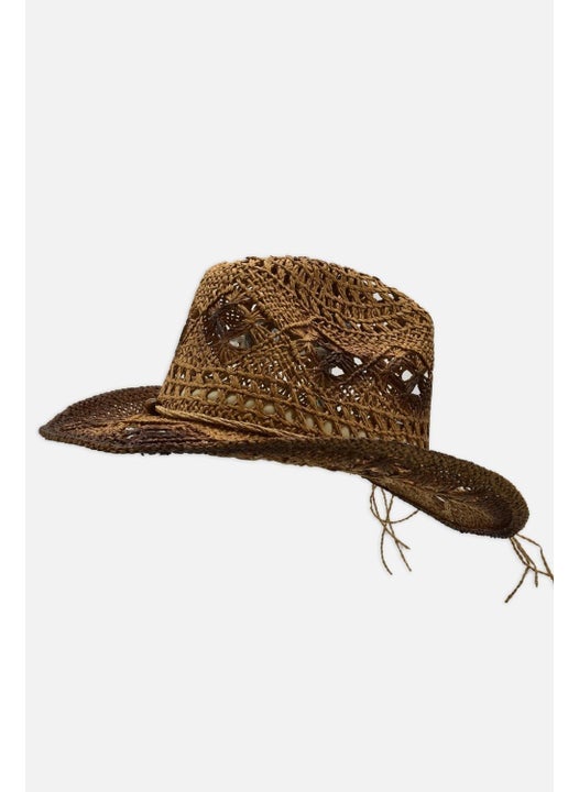Cone Gradient Coffee Straw Cowboy Style Hat