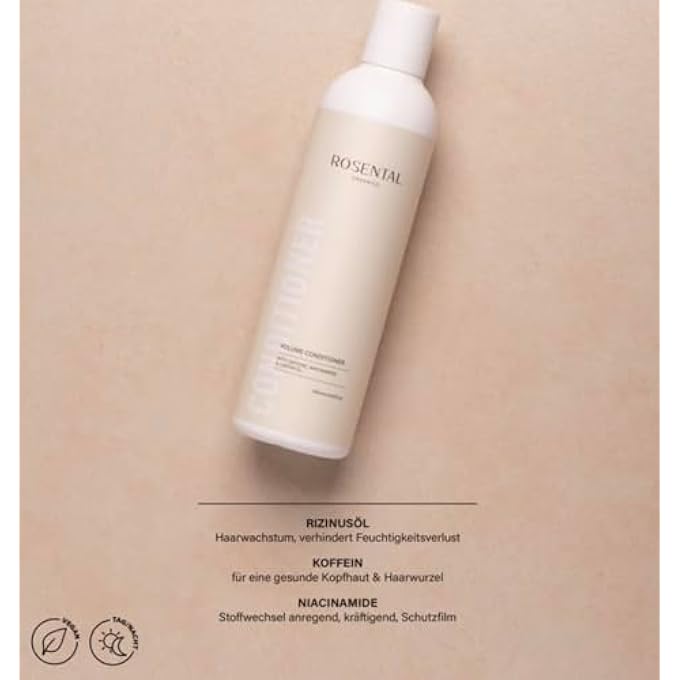 ORGANICS VOLUME CONDITIONER WITH CAFFEINE, NIACINAMIDE & CASTOR OIL - NATURAL COSMETICS FOR FINE HAIR, PROMOTES VOLUME & HAIR GROWTH, SILICONE-FREE, 250 ML - Image 2