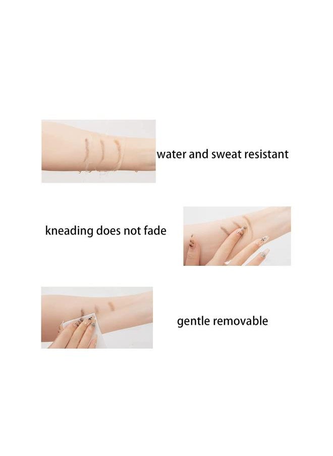 Generic - 2Pcs Forked Blade Water Eyebrow Pencil, Eyebrow Pencil Waterproof,Tattoo Eyebrow Ink Pen Long Lasting Smudge-Proof Eye And Brow Pencil (coffee brown) - Image 1