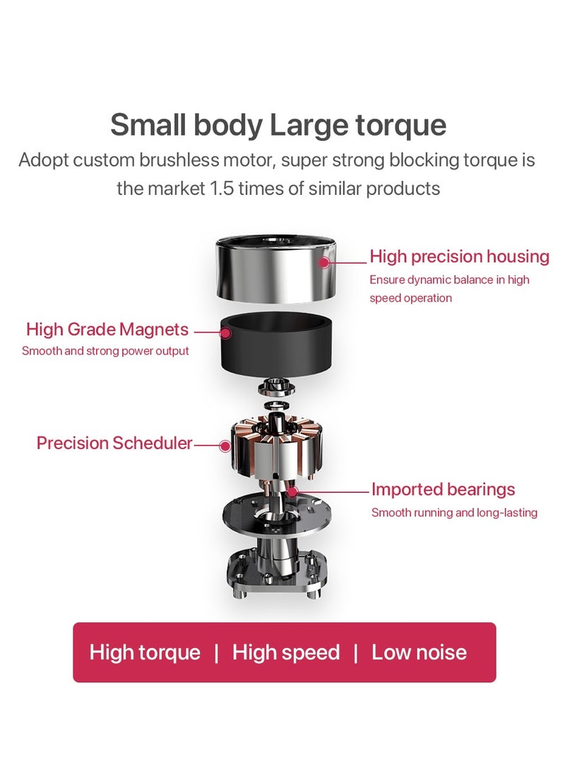 BOMIDI Portable Smart Massager With High Torque Motor & 4 Unique Attachments | 2500mAh Long Battery Life M1- Green  - Image 4