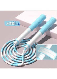 Generic Childrens bamboo rope skipping wholesale Primary School kindergarten beginner adjustable rope skipping exam special signature rope skipping Blue [basic style] name can be written, good quality, soft bamboo joint 
