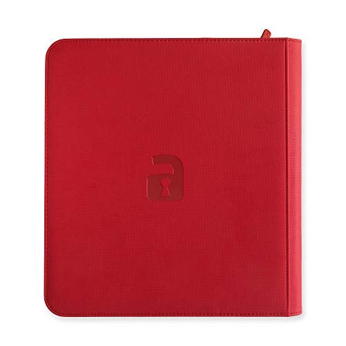 Vault X 12 XL Pocket Trading Card Zip Binder - 624 cards, Premium Exo-Tec Album Material, 26 Side-Loading Pages, Folder for Collectible Card Games, Sports, TCG (Red) - Image 4