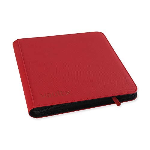 Vault X 12 XL Pocket Trading Card Zip Binder - 624 cards, Premium Exo-Tec Album Material, 26 Side-Loading Pages, Folder for Collectible Card Games, Sports, TCG (Red) - Image 1