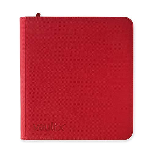 Vault X 12 XL Pocket Trading Card Zip Binder - 624 cards, Premium Exo-Tec Album Material, 26 Side-Loading Pages, Folder for Collectible Card Games, Sports, TCG (Red) - Image 2