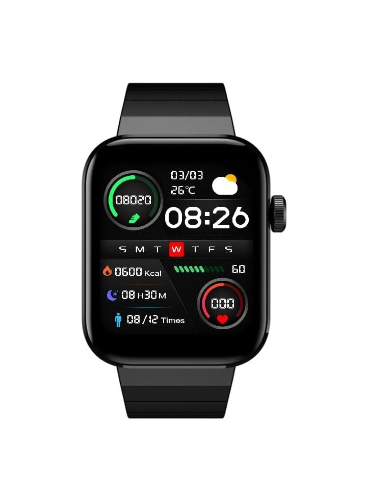 Mibro T1 Smart Watch Bluetooth Call Watch With 1.6-inch AMOLED HD Display Health Tracking & 20 Sport Modes 2 ATM Waterproof Bluetooth 5.0 - Black, Normal - Image 2
