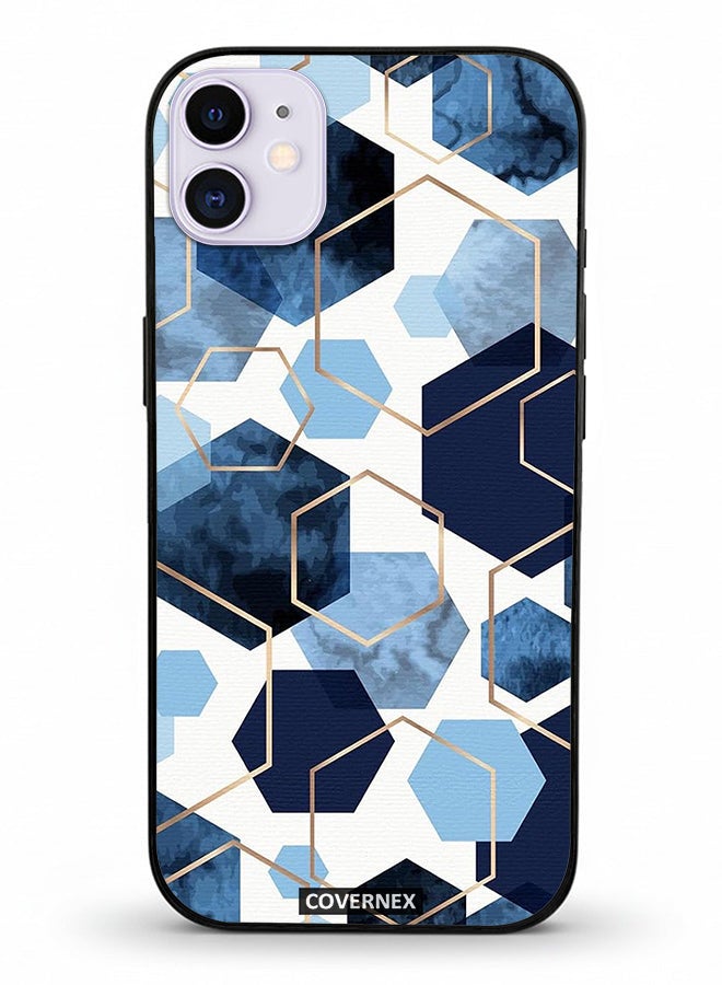 Covernex Apple iPhone 11 Protective Case Cover Printed Featuring Hexagon Mosaic A Geometric Pattern - Image 2