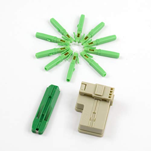 LEITE 10pcs LC APC Fiber Optic Quick Connector Fiber Optic Fast Connectors Single Mode 9/125 Mechanical Connectors Adapter for 2.0x3.0mm Butterfly Cable - Image 1