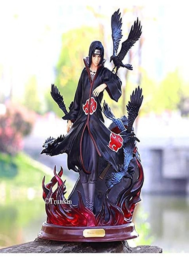 Trunkin Rubber Uchiha Itachi Pvc Action Figure Toy | Uchiha Itachi With Crow Collectible | Model Toy Figurine - 25 Cm, Blue, Red - Image 5