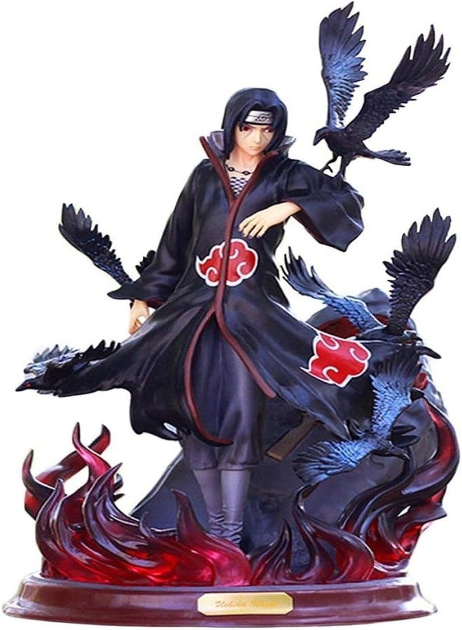 Trunkin Rubber Uchiha Itachi Pvc Action Figure Toy | Uchiha Itachi With Crow Collectible | Model Toy Figurine - 25 Cm, Blue, Red - Image 1