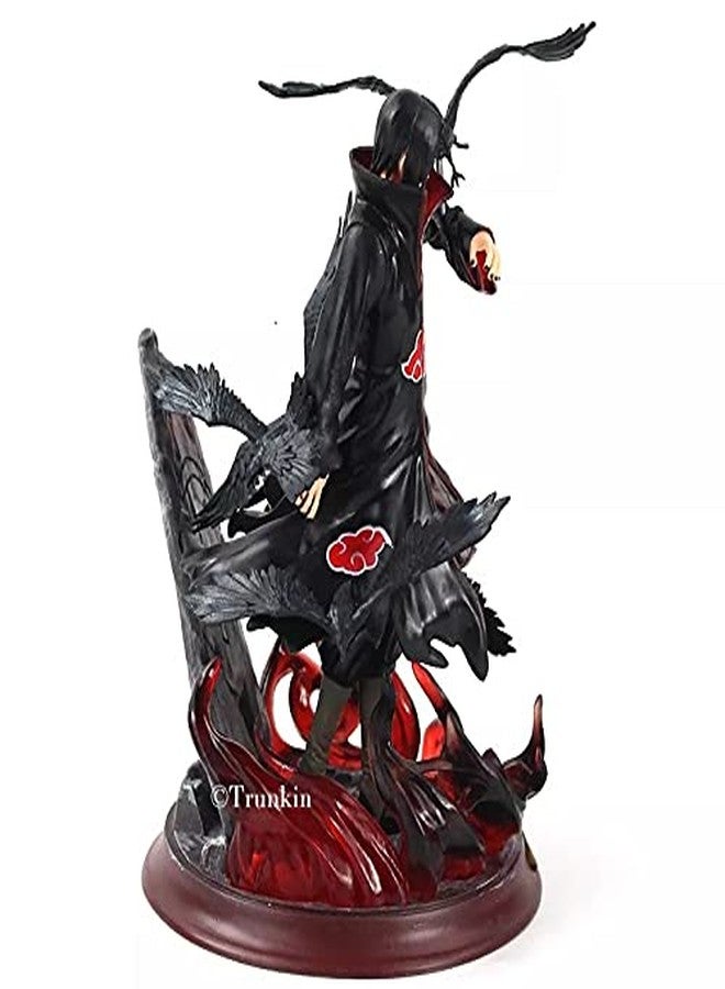 Trunkin Rubber Uchiha Itachi Pvc Action Figure Toy | Uchiha Itachi With Crow Collectible | Model Toy Figurine - 25 Cm, Blue, Red - Image 2