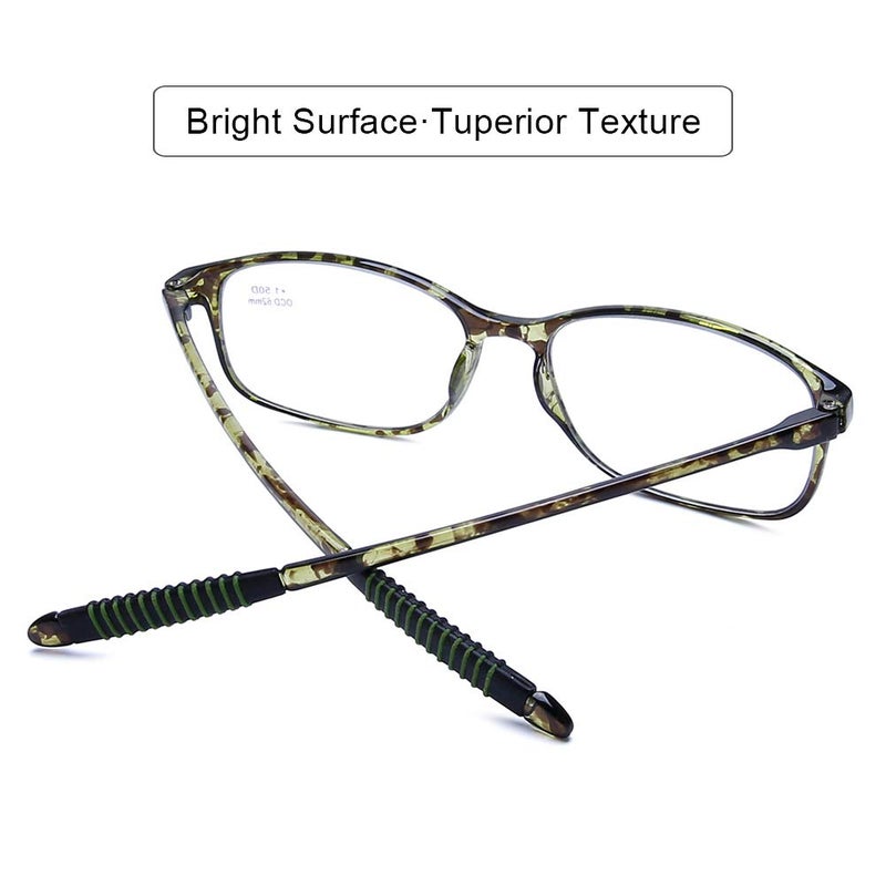 DOOViC Computer Reading Glasses 4 Pack Blue Light Blocking Glasses Anti Eyestrain Flexible Lightweight Readers for Women Men 1.00 Strength - Image 5
