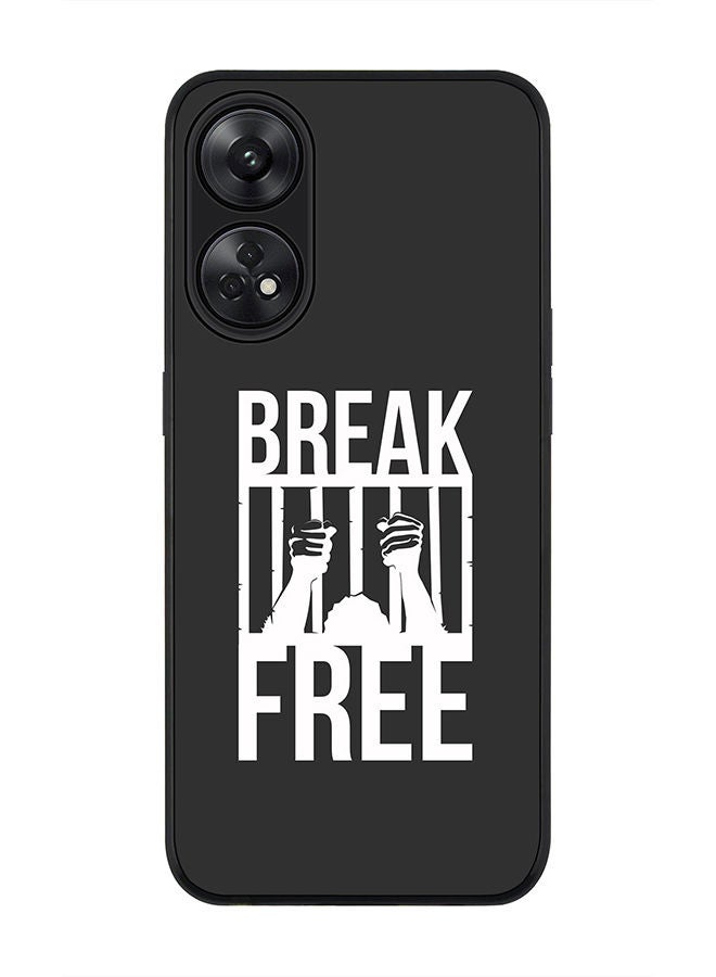 Stylizedd Rugged Black edge case for Reno 8T 4G Slim fit Soft Case Flexible Rubber Edges Anti Drop TPU Gel Thin Cover - Break Free - Image 1