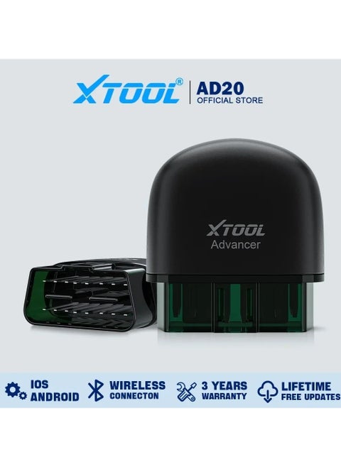 XTOOL Advancer AD20 Mini Bluetooth 5.0 OBD2 Scanner Full obd2 Functions Car Diagnostic Scan Tool Read/Clear fault code Universal