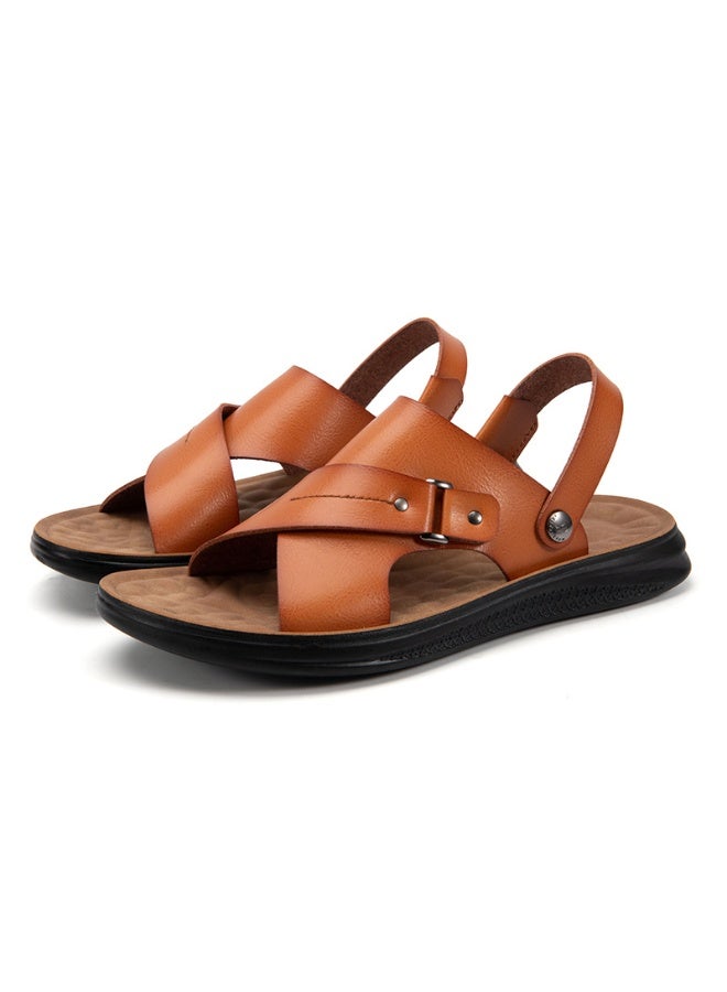 NIBEMINENT Summer Men's Sandals Classic Casual Men's Slippers Comfortable and Lightweight Beach Sandals Casual Non-Slip  Sandals  - Image 1