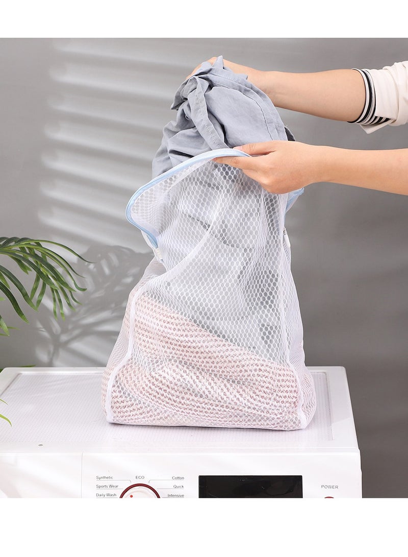 SYOSI 4Pcs Large Mesh Laundry Bags 15.7 x 11.8 Inch Side Widening Zippered Reusable Wash bag Laundry Net for Washing Machine with Handles Ideal for Washing Socks Baby Items Lingerie Travel Garments - Image 2