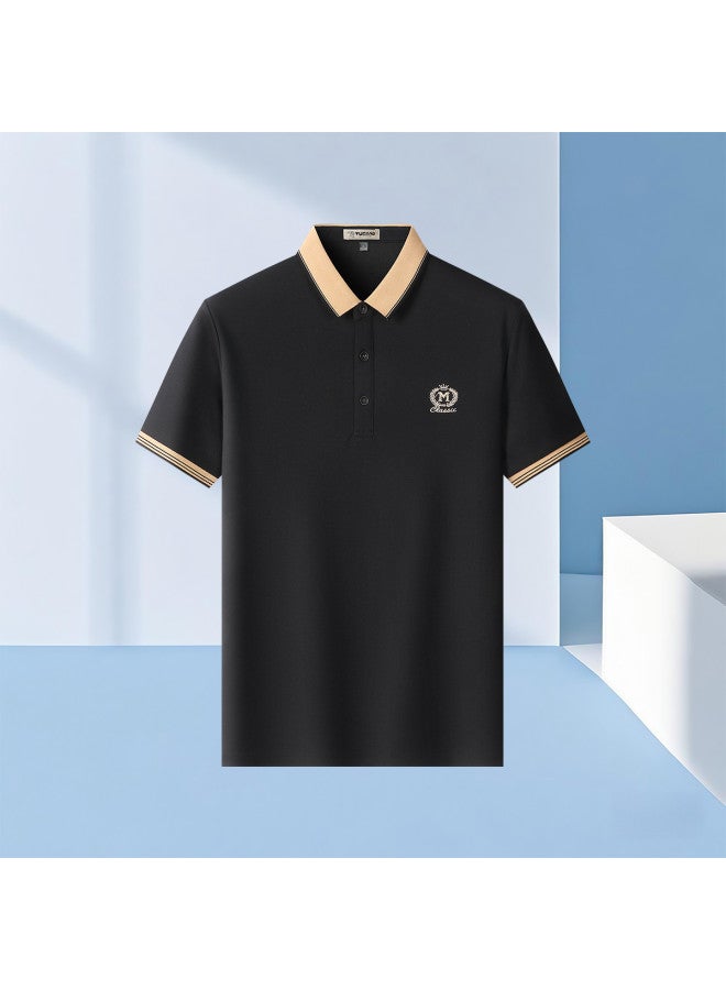 Tucano 2-piece Set】summer Short-sleeve Polo Shirt + Ice Silk Casual Pants Loose Fit Dad Outfit Men's Suit - Image 3