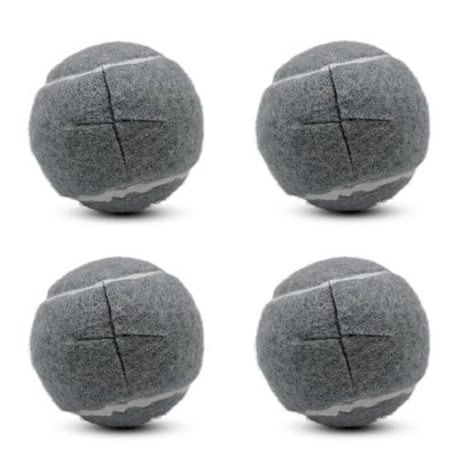 SHYUJAJIE 4 PCS Precut Walker Tennis Balls for Furniture Legs and Floor Protection Heavy Duty Long Lasting Felt Pad Glide Coverings for Chair Grey - Image 2