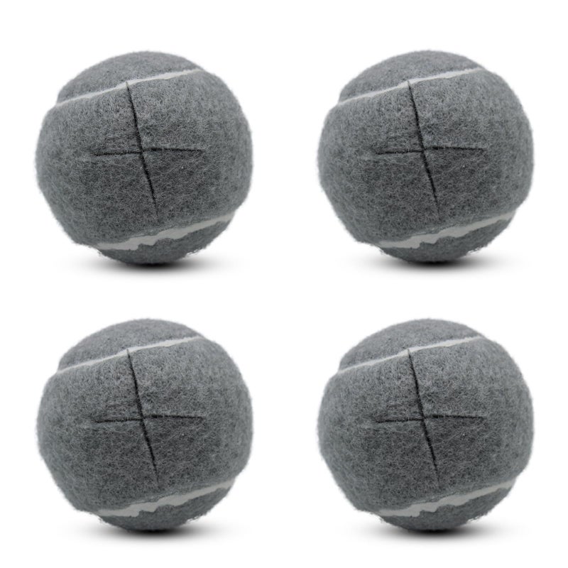 SHYUJAJIE 4 PCS Precut Walker Tennis Balls for Furniture Legs and Floor Protection Heavy Duty Long Lasting Felt Pad Glide Coverings for Chair Grey - Image 3