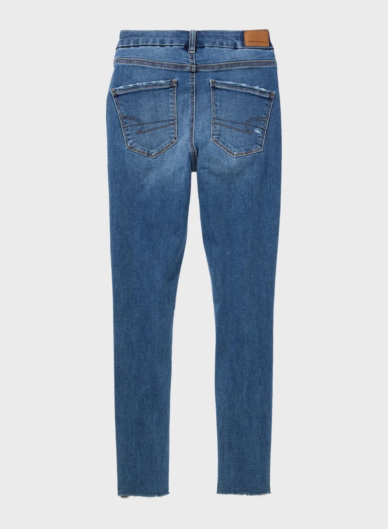 American Eagle  High Waist Ripped Jeans for Women | Best Price UAE