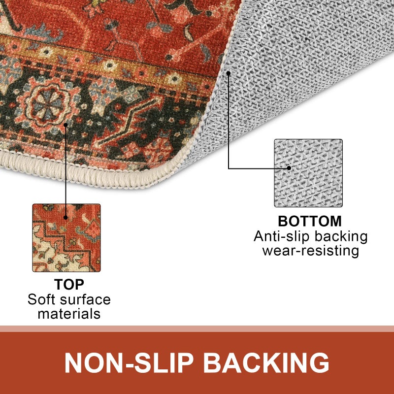 Collive حصيرة الباب الداخلي الكلاهي الرجعية الحصيرة غير القابلة للغسل قابلة للغسل بسرعة تمتص الحصير ترحيب الحصير المنخفضة الباب داخل سجادة الباب الأمامي للمدخل - 24 "" × 36 "" - Image 2